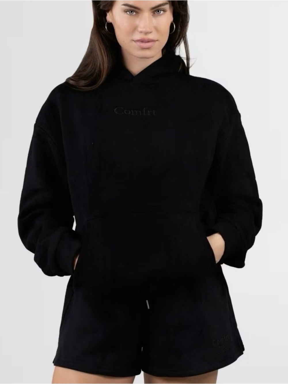 Comfrt Tranquil Collection Black Obsidian Cozy Shorts Size Medium New in Bag